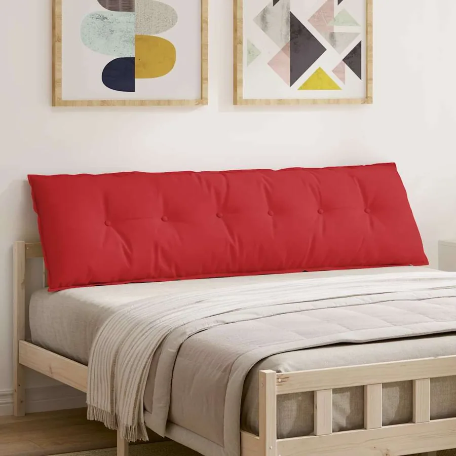 Coussin de Dos Rouge 180 x 19 x 50 cm tissu