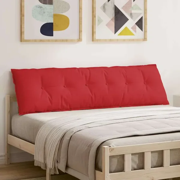Coussin de Dos Rouge 180 x 19 x 50 cm tissu