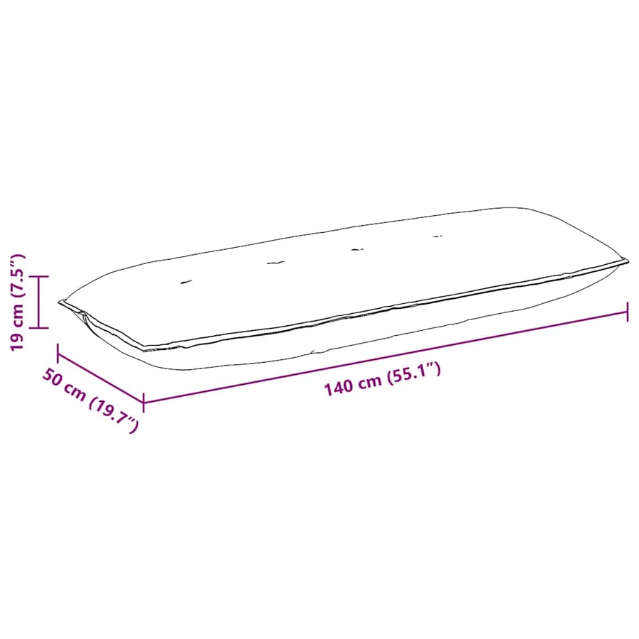 Coussin de Dos Beige 140 x 50 cm Tissu en microfibre - 10