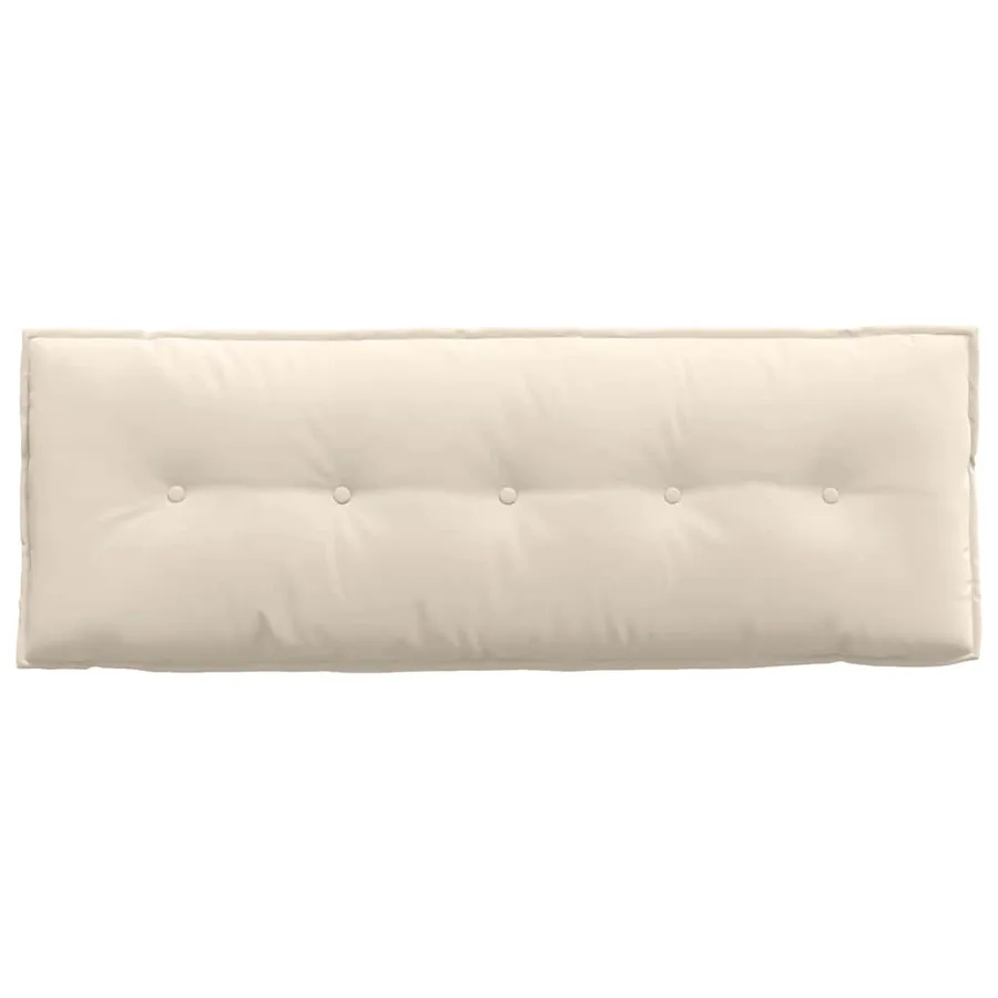 Coussin de Dos Beige 140 x 50 cm Tissu en microfibre - 6