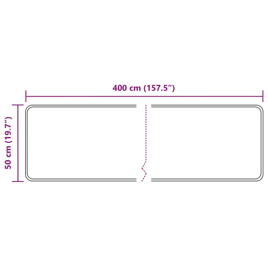 Coureur de Tapis MARSA Noir 50 x 400 cm Polyester et PVC - 7