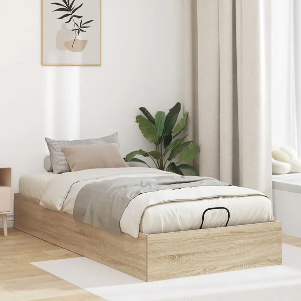 Cadre de lit ottoman Chêne Sonoma 193 x 90 x 25 cm