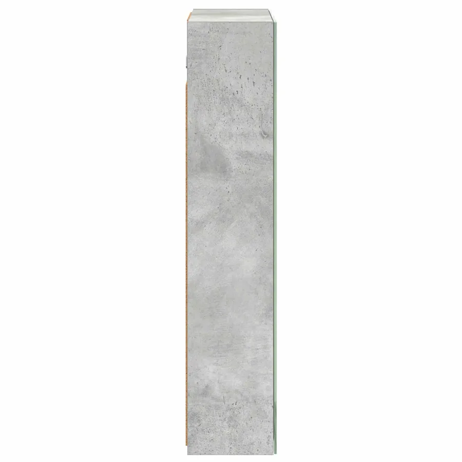 Armoire Miroir de Salle de Bain Gris béton 50 x 14,5 x 70 cm - 7