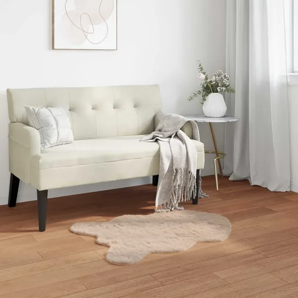 Tapis antidérapant en fausse de lapin OLITE Taupe 60 x 90 cm