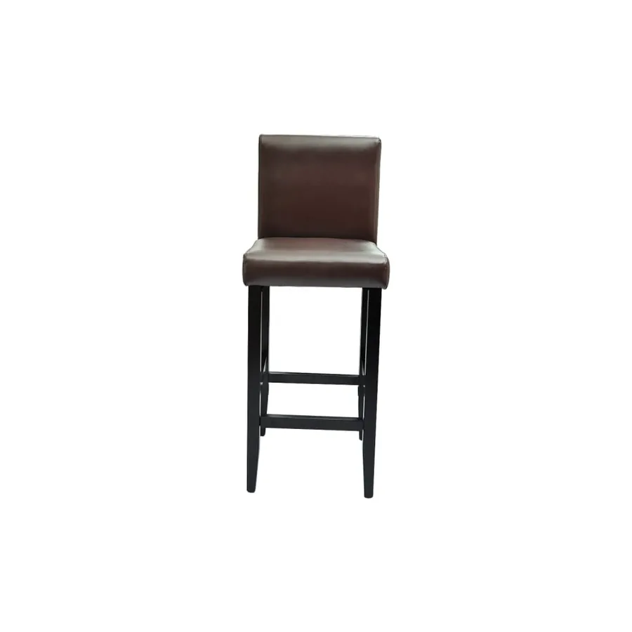 Tabourets de bar lot de 6 marron foncé similicuir - 3