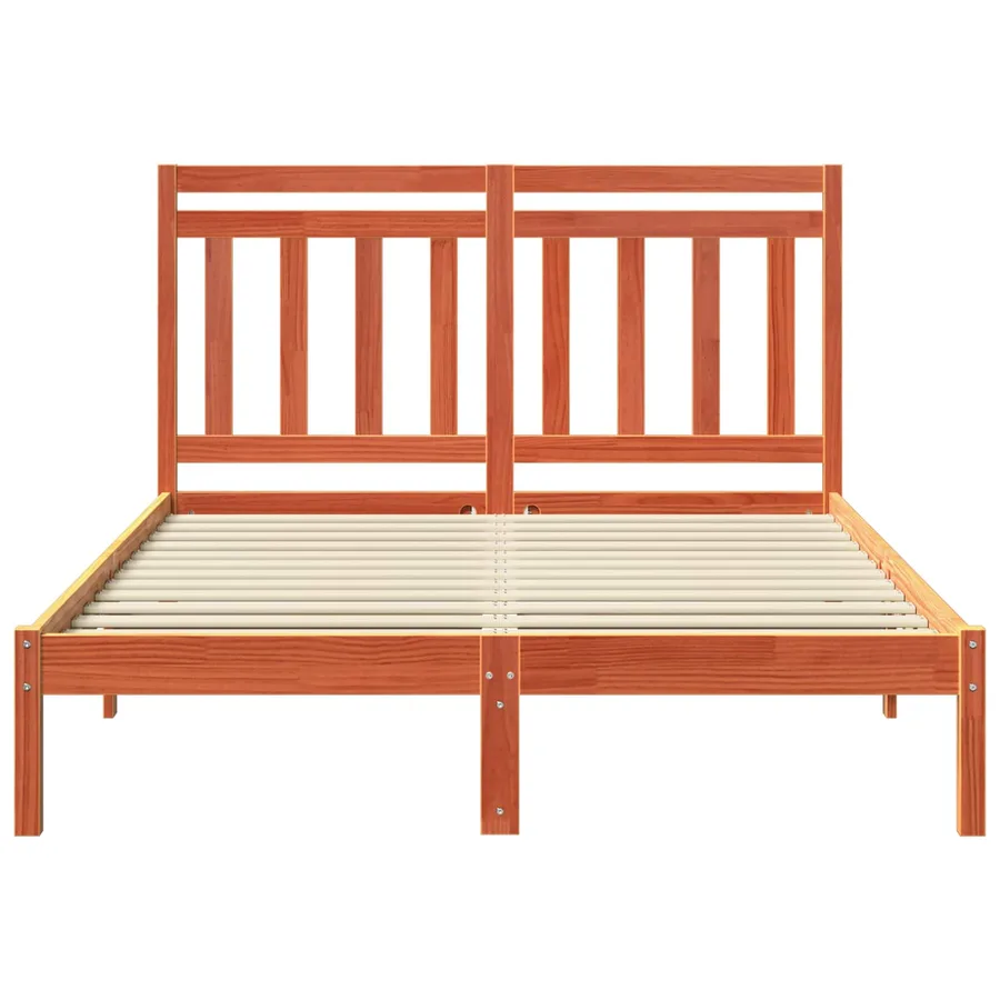 Cadre de lit Cire marron 205,5 x 145,5 x 100 cm - 4
