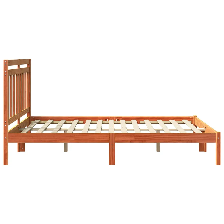 Cadre de lit Cire marron 205,5 x 145,5 x 100 cm - 5