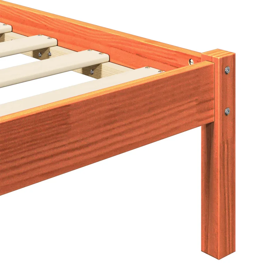 Cadre de lit Cire marron 205,5 x 145,5 x 100 cm - 6