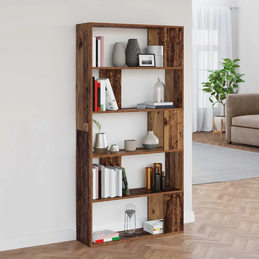 Bibliothèque Bois ancien 80 x 24 x 159 cm Bois d'ingénierie