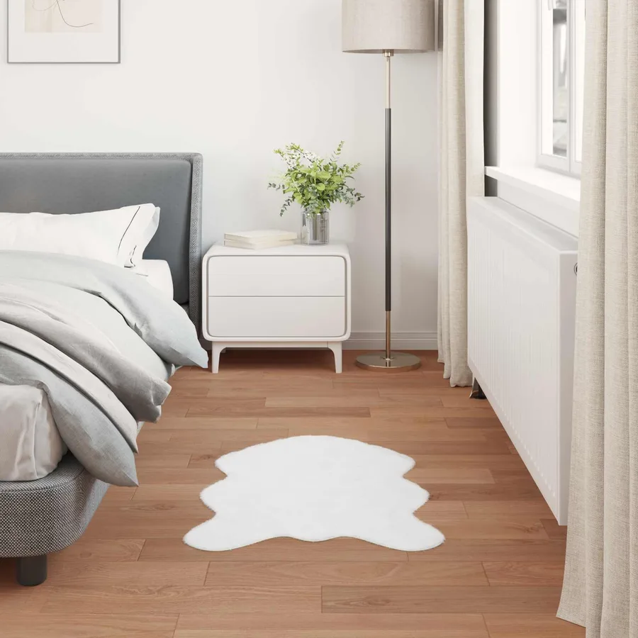Tapis antidérapant en fausse de lapin OLITE Blanc 80 x 120 cm - 4