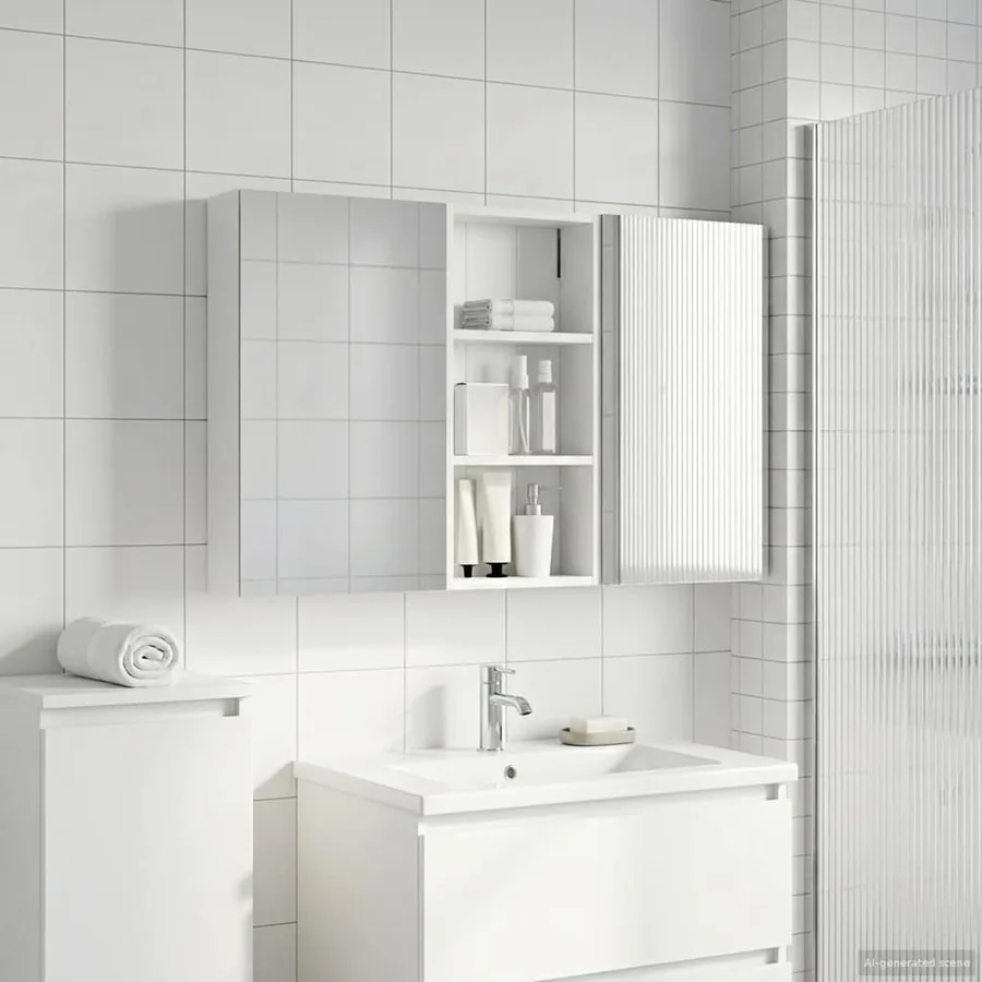 Ensemble de Meubles de Salle de Bain 3 pcs 110 x 10,5 x 60,5 cm - 4