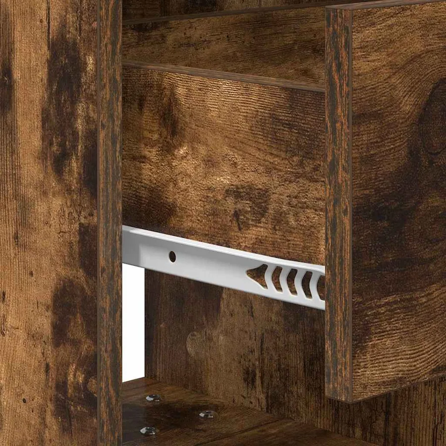 Table de chevet Chêne fumé 40,5 x 40 x 48 cm Bois d'ingénierie - 11