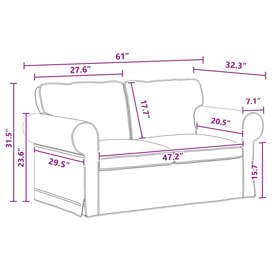 Ensemble de Canapés 2 pcs Gris foncé 155 x 82 x 80 cm tissu - 11