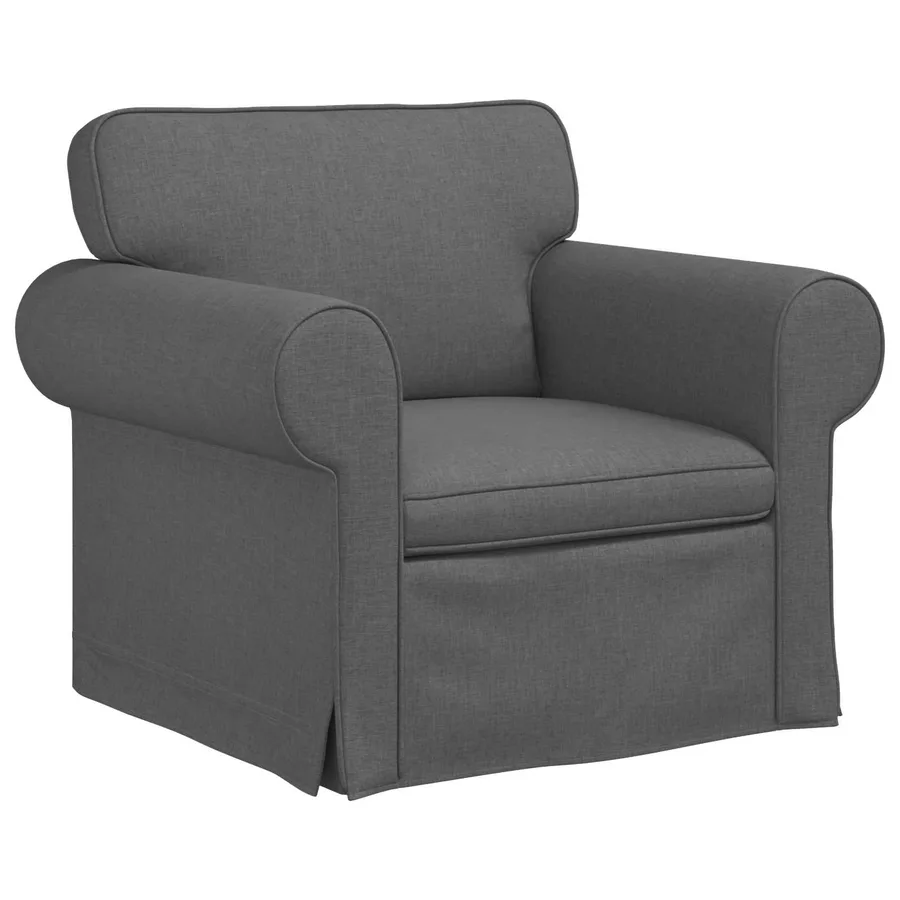 Ensemble de Canapés 2 pcs Gris foncé 155 x 82 x 80 cm tissu - 4