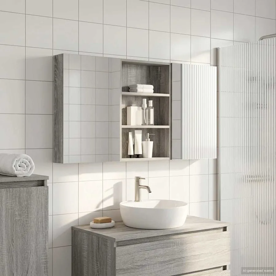 Ensemble de Meubles de Salle de Bain 3 pcs 120 x 10,5 x 60,5 cm