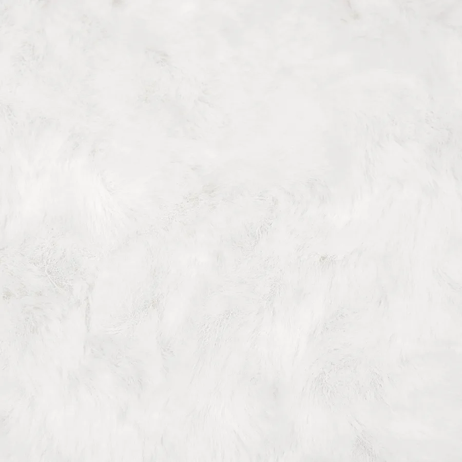 Tapis antidérapant en fausse de lapin OLITE Blanc Ø 100 cm - 9
