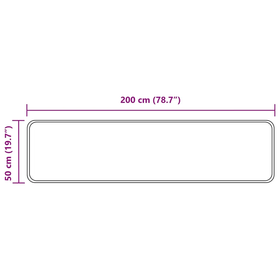 Coureur de Tapis MARSA Gris 50 x 200 cm Polyester et PVC - 7