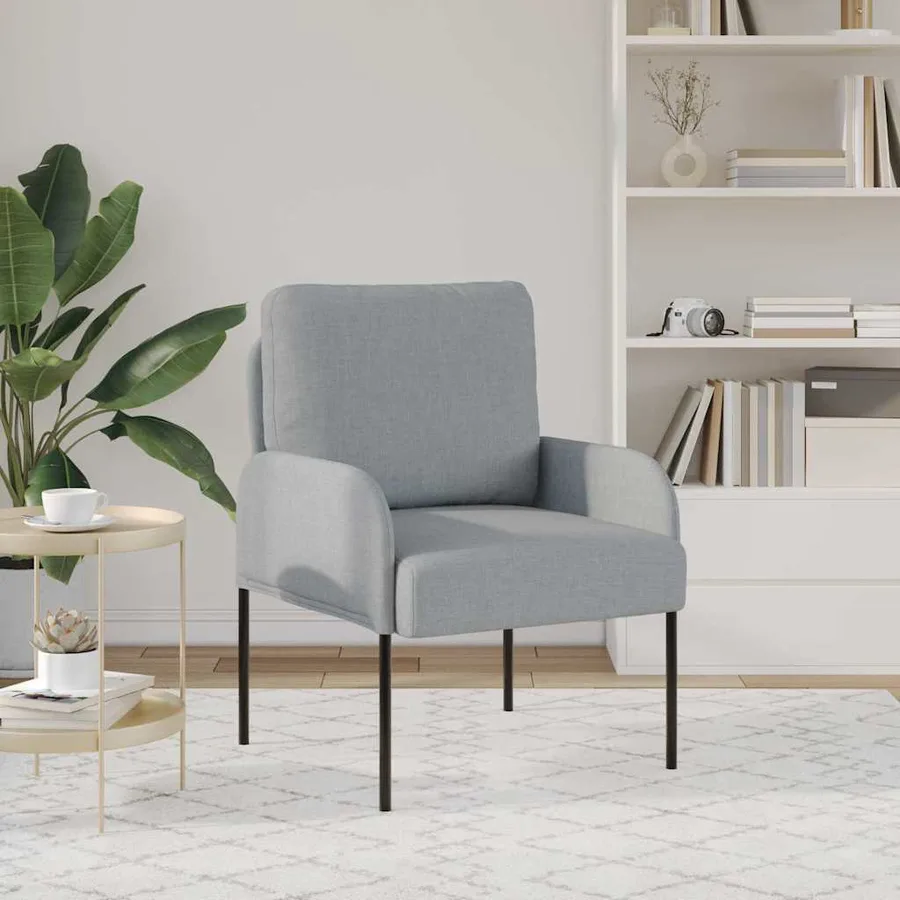 Canapés avec coussin 55cm Gris clair Contreplaqué - 3