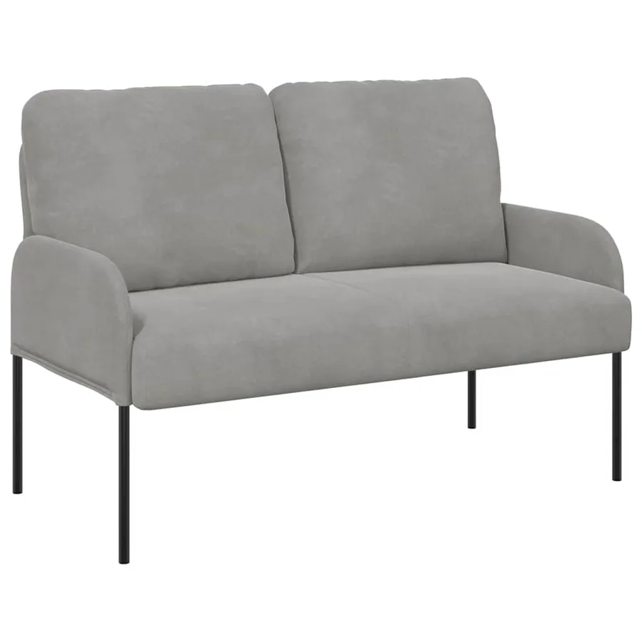 Canapés avec coussin 110cm Gris clair Contreplaqué - 2