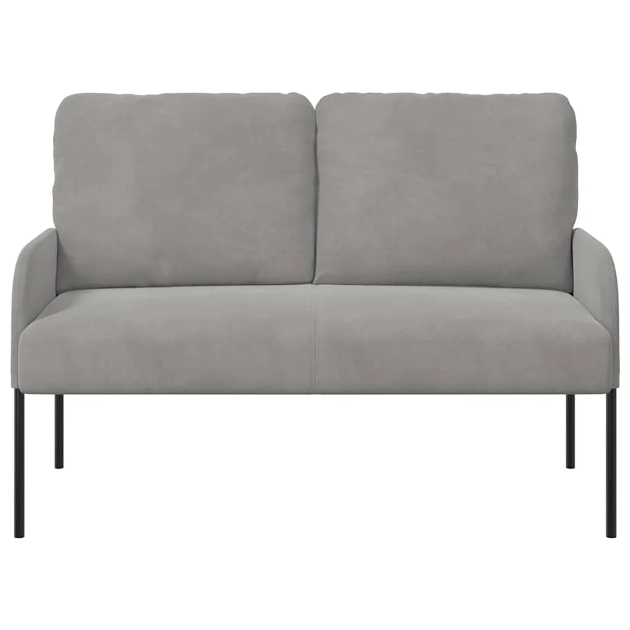 Canapés avec coussin 110cm Gris clair Contreplaqué - 4