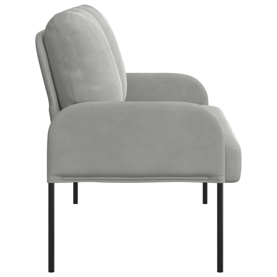 Canapés avec coussin 110cm Gris clair Contreplaqué - 5