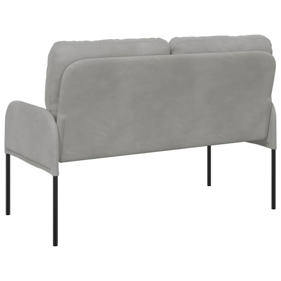Canapés avec coussin 110cm Gris clair Contreplaqué - 6