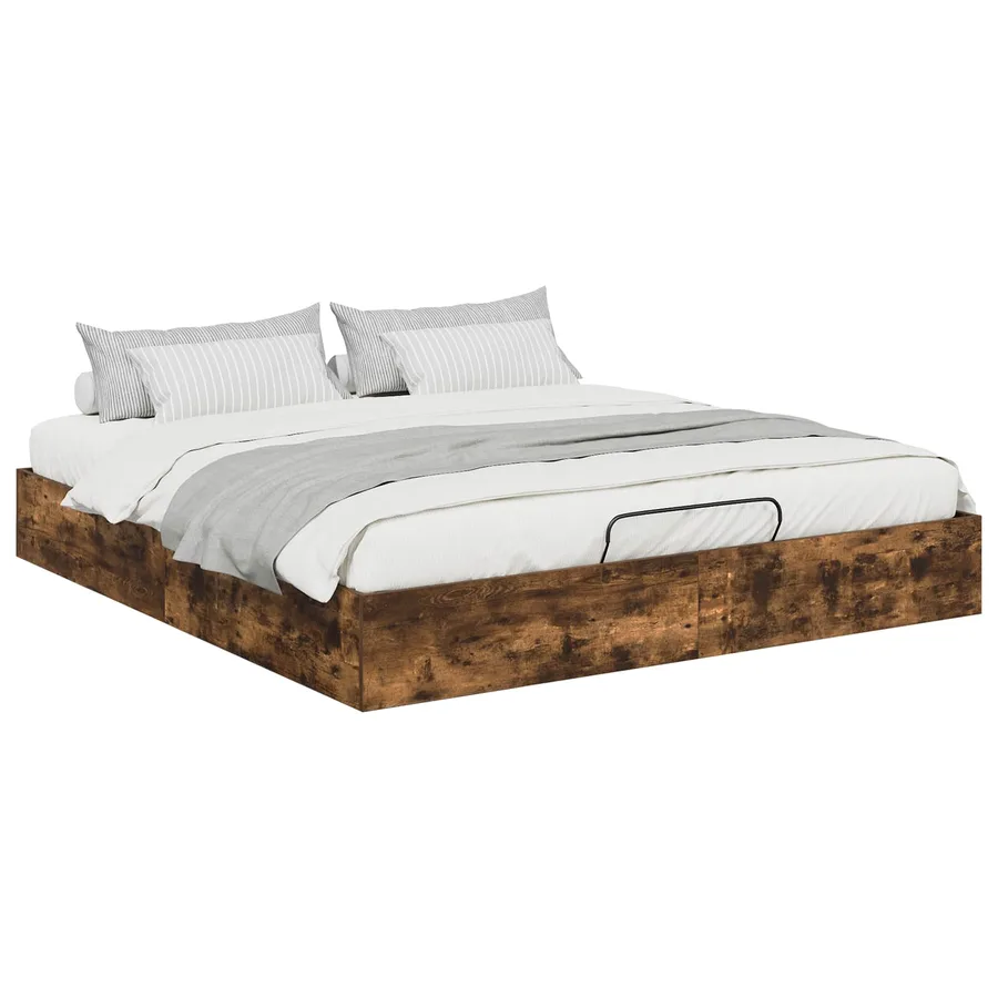 Cadre de lit ottoman avec stockage Chêne Fumé 203 x 160 x 25 cm - 3