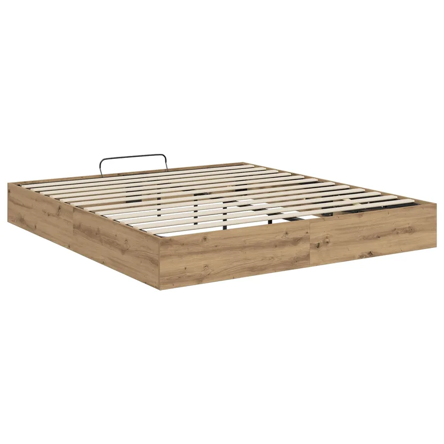 Cadre de lit ottoman Chêne artisan 203 x 160 x 25 cm - 7