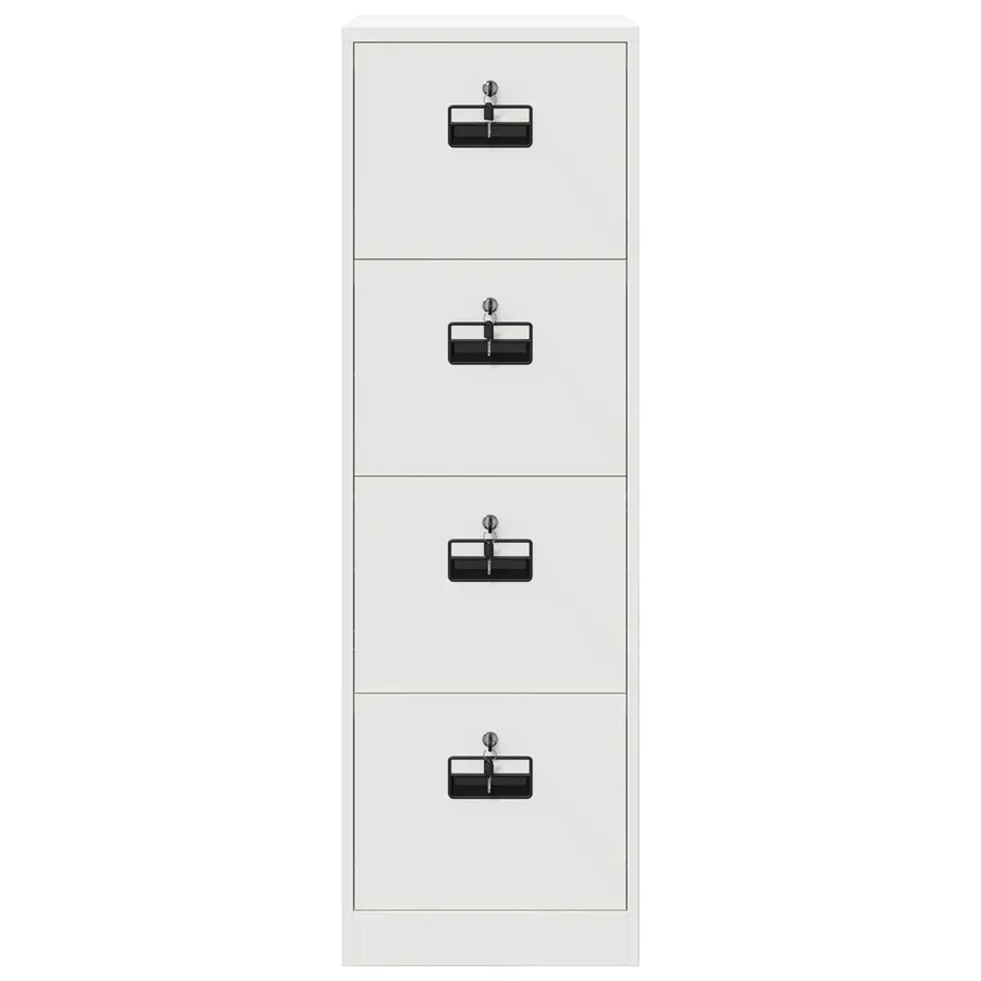 Cabinet de Dossier Blanc 44 x 50 x 139 cm Acier Laminé à Froid - 7