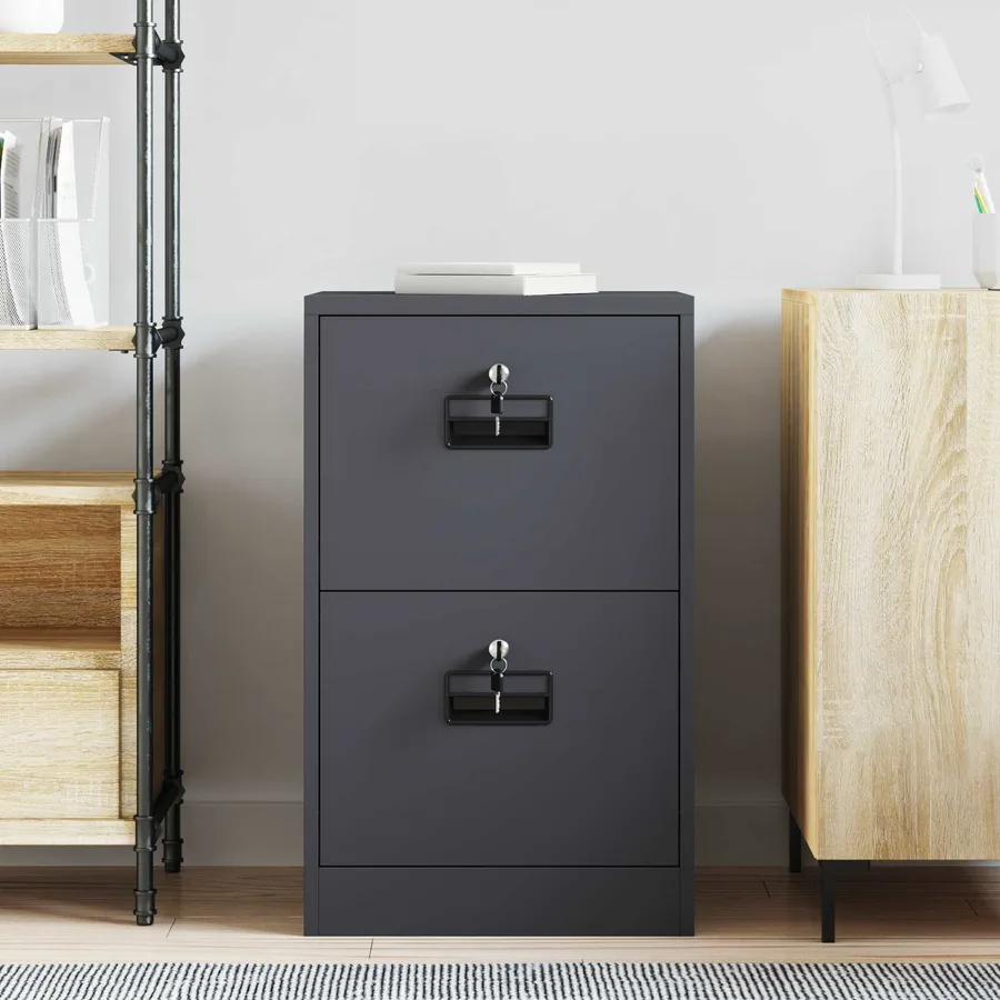 Cabinet de Dossier avec tiroir Anthracite 45,5 x 42 x 74,5 cm - 4