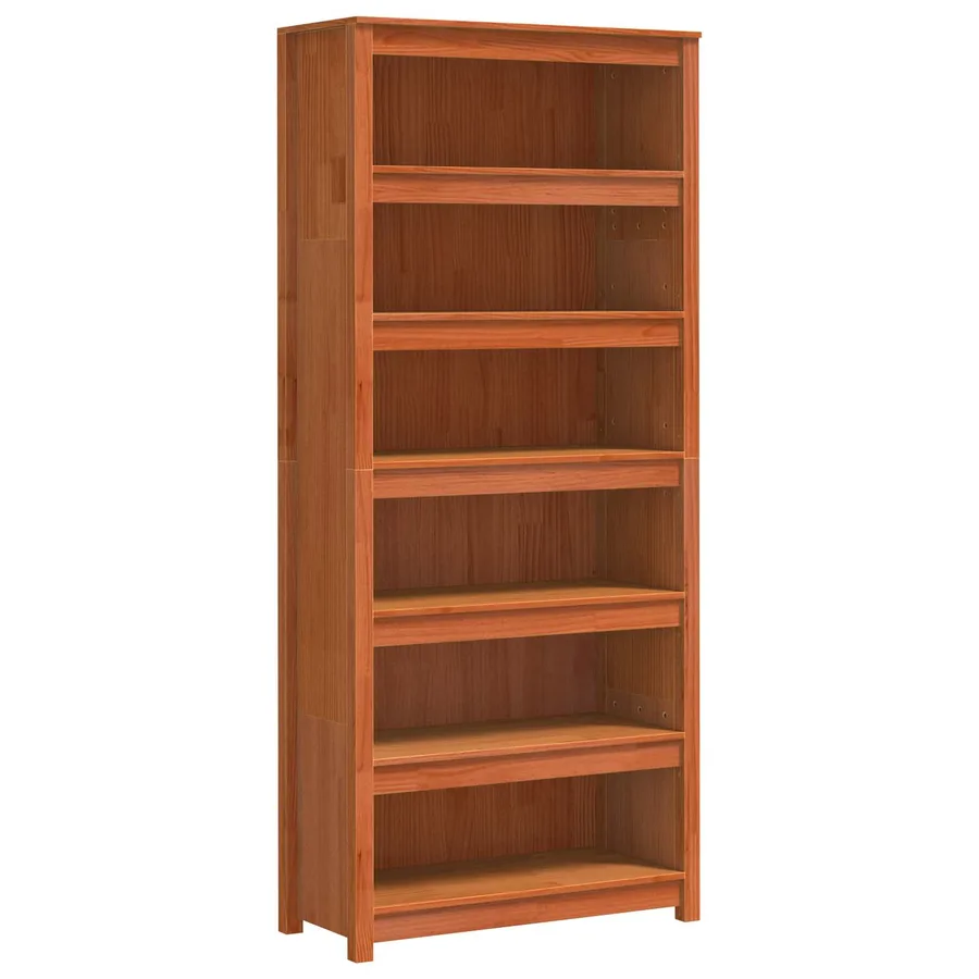 Bibliothèque Cire marron 80 x 35 x 183 cm Bois de pin massif - 2