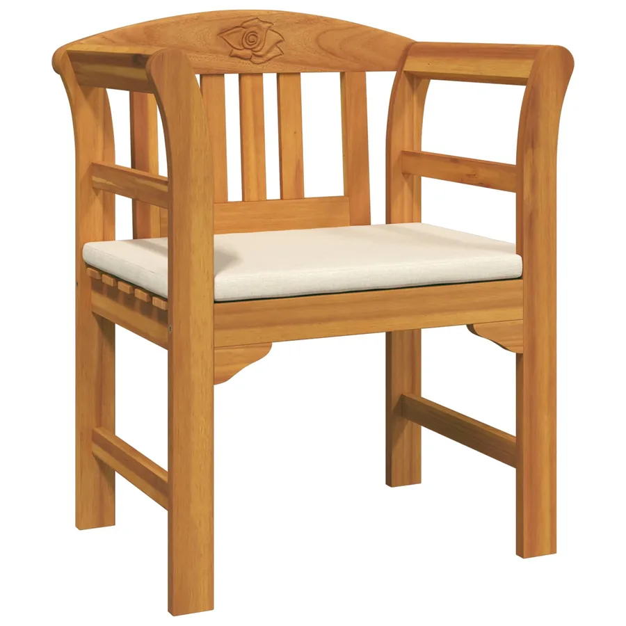 Ensemble de salon Rose de jardin 3 pcs Bois d'Acacia Massif - 5