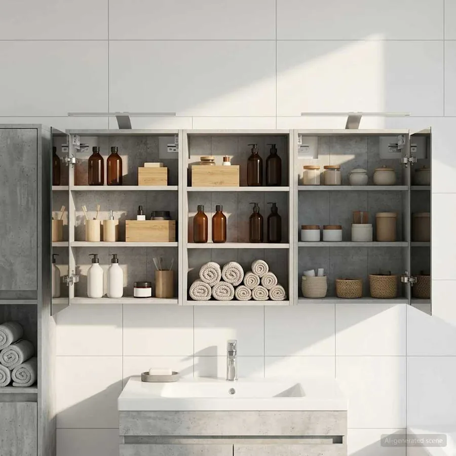 Ensemble de Meubles de Salle de Bain 3 pcs 126 x 16 x 62.5 cm