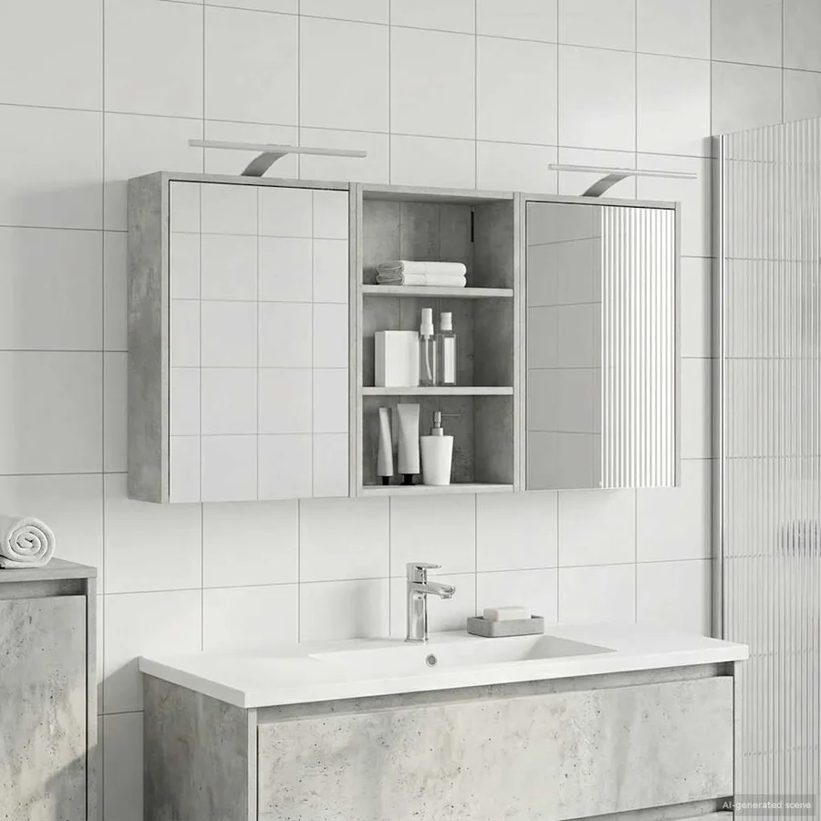 Ensemble de Meubles de Salle de Bain 3 pcs 126 x 16 x 62.5 cm - 4