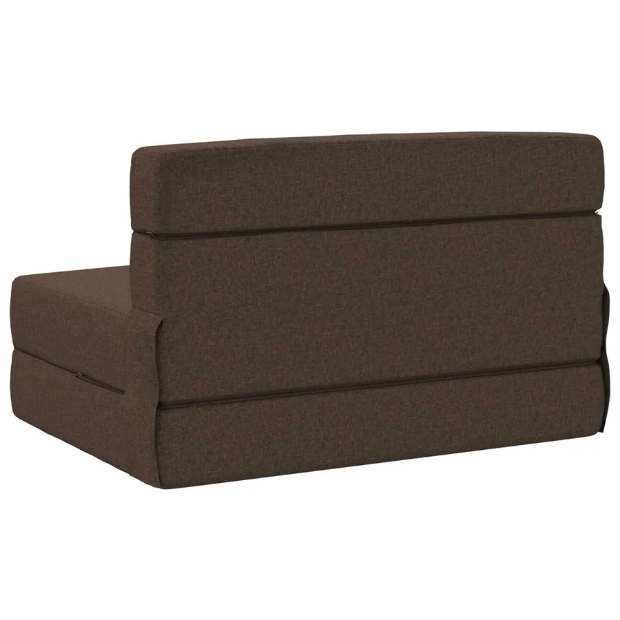 Canapé-lit pliable Taupe 100 x 80 x 60 cm Tissu - 5