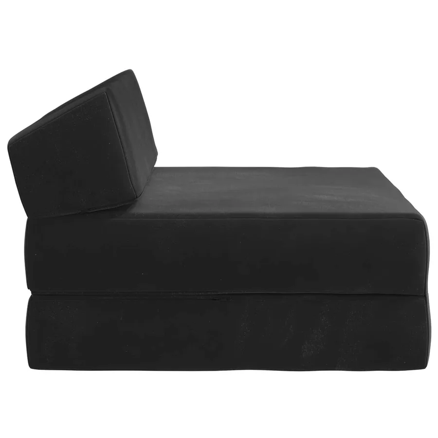 Canapé-lit pliable Noir 60 x 70 x 41 cm Tissu - 4