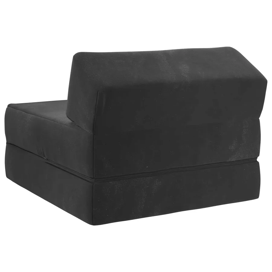 Canapé-lit pliable Noir 60 x 70 x 41 cm Tissu - 5