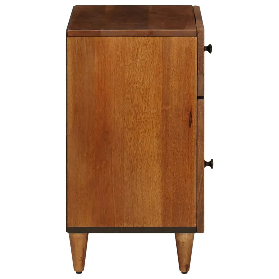 Cabinet de chevet Marron 50 x 33 x 60 cm Bois de mangue massif - 5