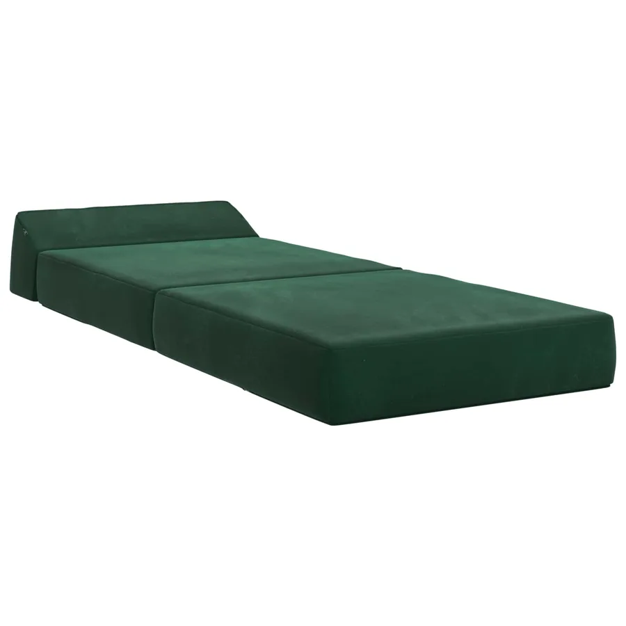 Canapé-lit pliable Vert foncé 60 x 70 x 41 cm Tissu - 3