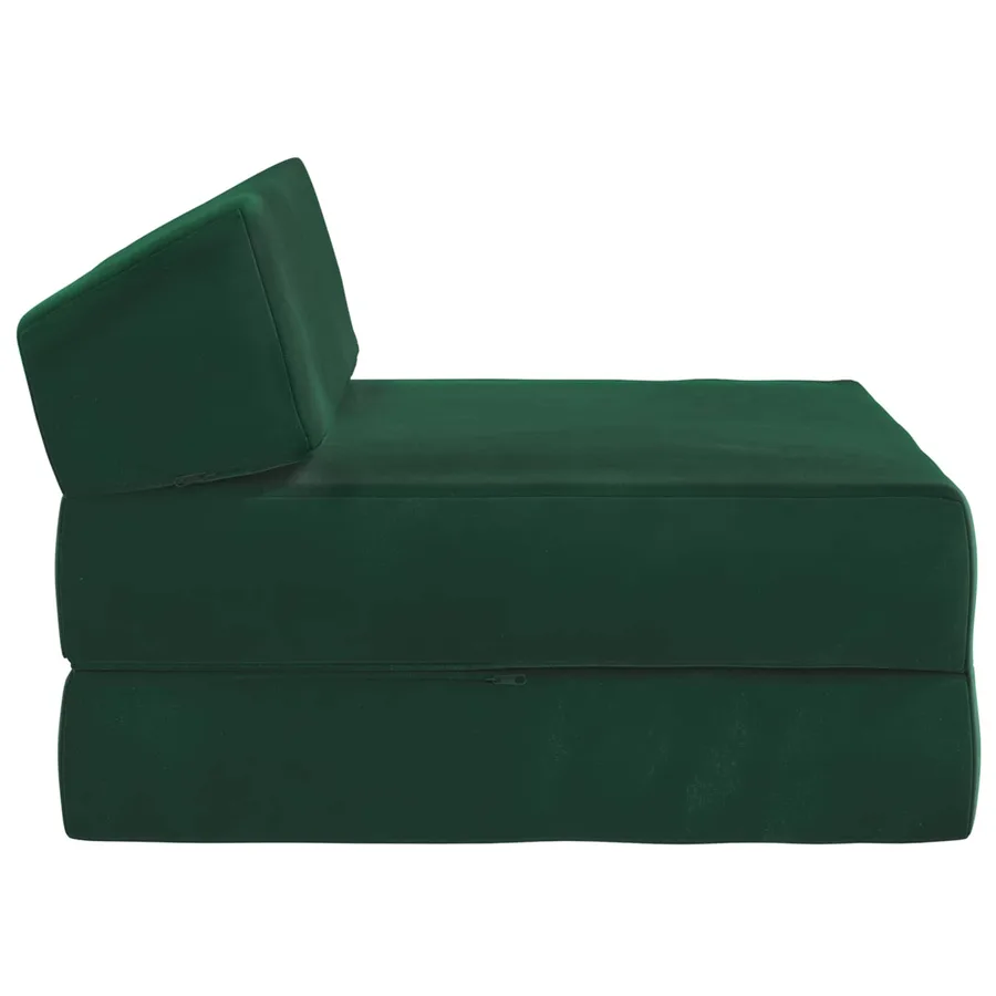Canapé-lit pliable Vert foncé 60 x 70 x 41 cm Tissu - 4