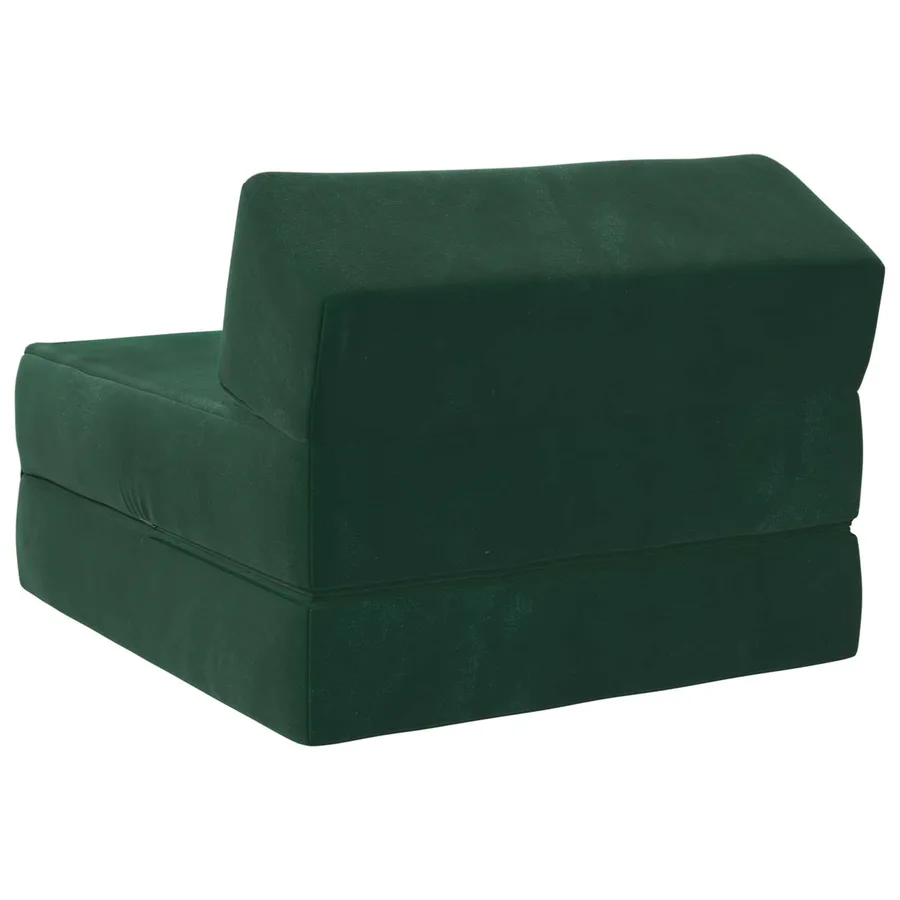 Canapé-lit pliable Vert foncé 60 x 70 x 41 cm Tissu - 5