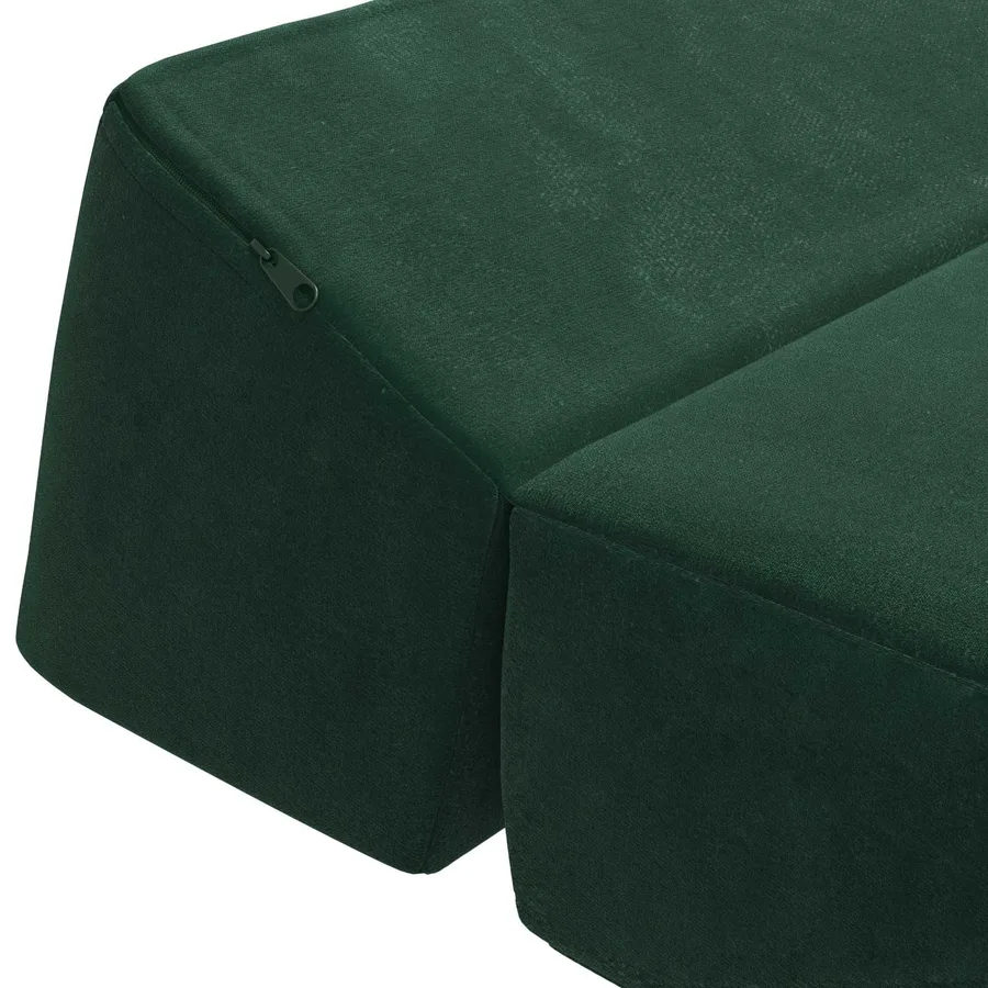 Canapé-lit pliable Vert foncé 60 x 70 x 41 cm Tissu - 6