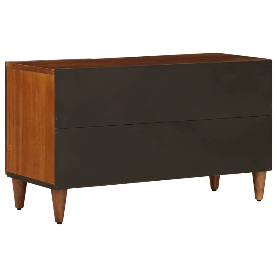 Meuble TV Noyer 80 x 33 x 46 cm Bois de mangue massif - 6