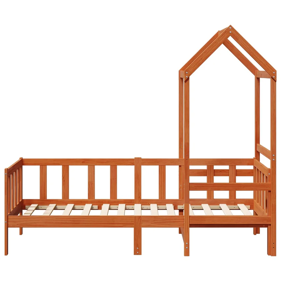 Ensemble Lit de Jour 2 pcs Cire marron Bois de pin massif - 6