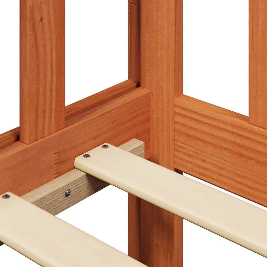 Ensemble Lit de Jour 2 pcs Cire marron Bois de pin massif - 8