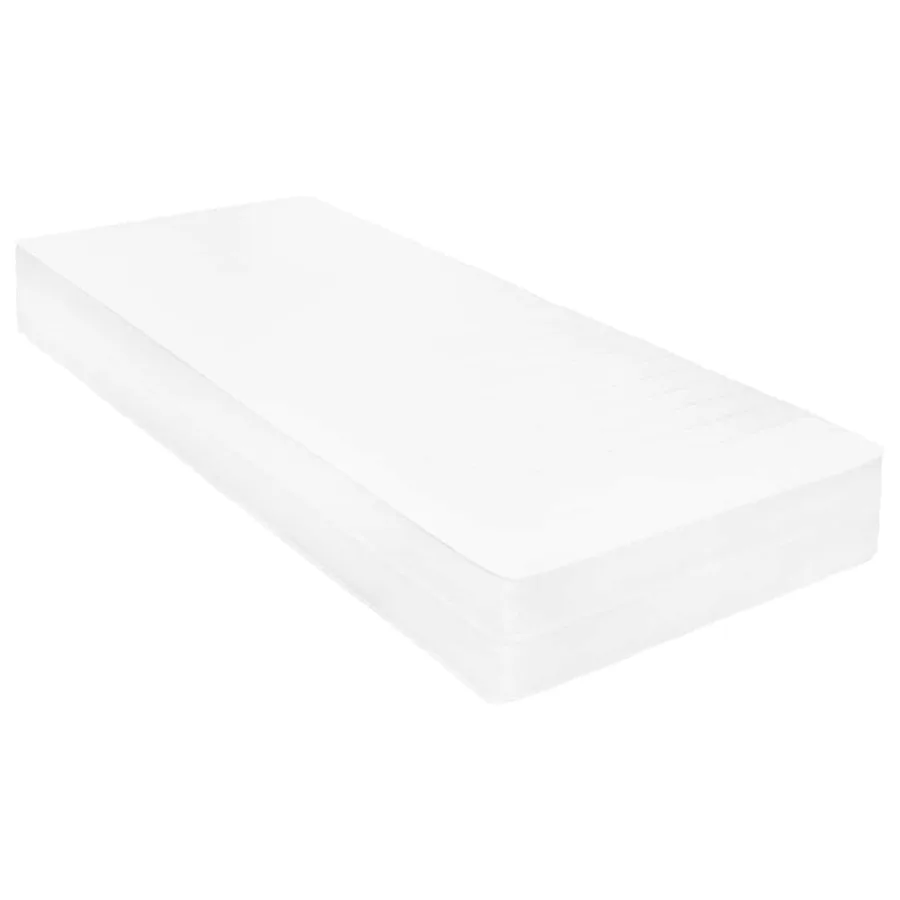 Lit d'appoint avec matelas Brun ciré et blanc 90 x 200 cm - 5