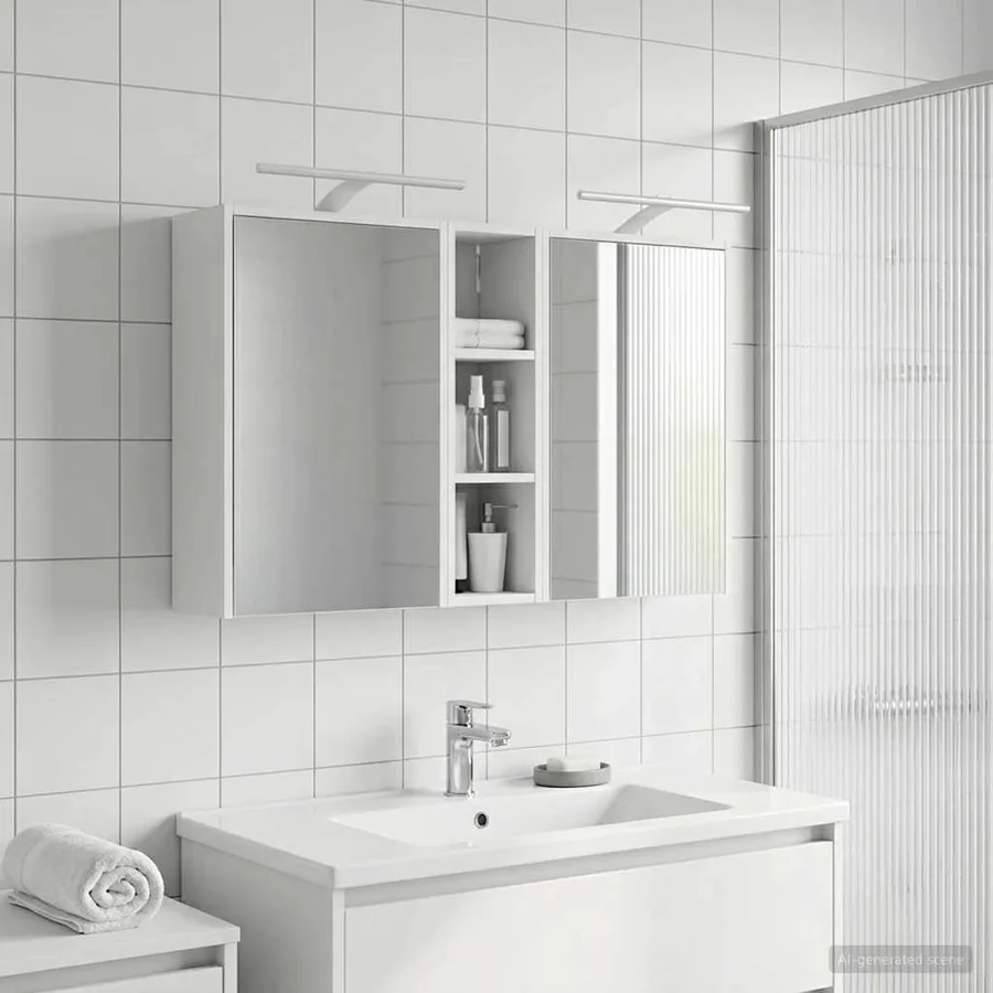 Ensemble de Meubles de Salle de Bain 3 pcs 106 x 16 x 62,5 cm - 4