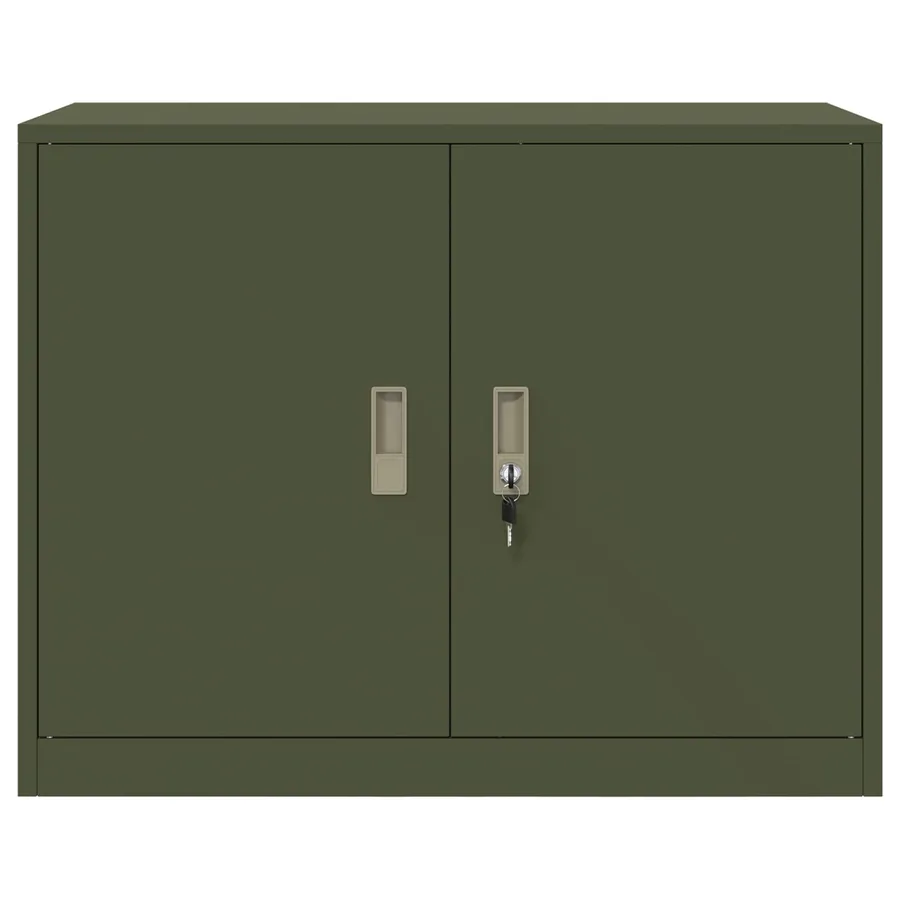 Armoire de rangement Vert olive 90 x 40 x 70 cm Acier - 6