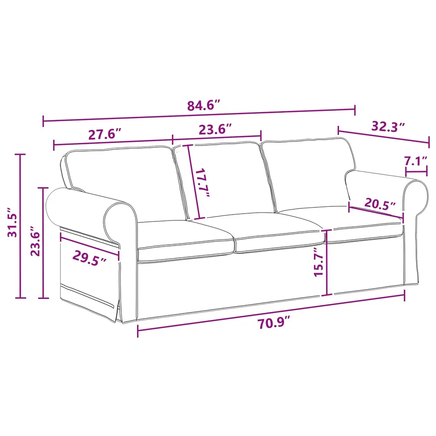 Ensemble de Canapés 2 pcs Gris foncé 215 x 82 x 80 cm tissu - 12