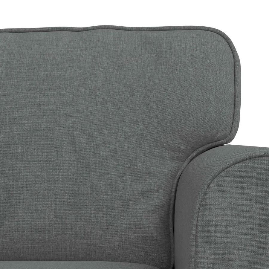 Ensemble de Canapés 2 pcs Gris foncé 215 x 82 x 80 cm tissu - 6